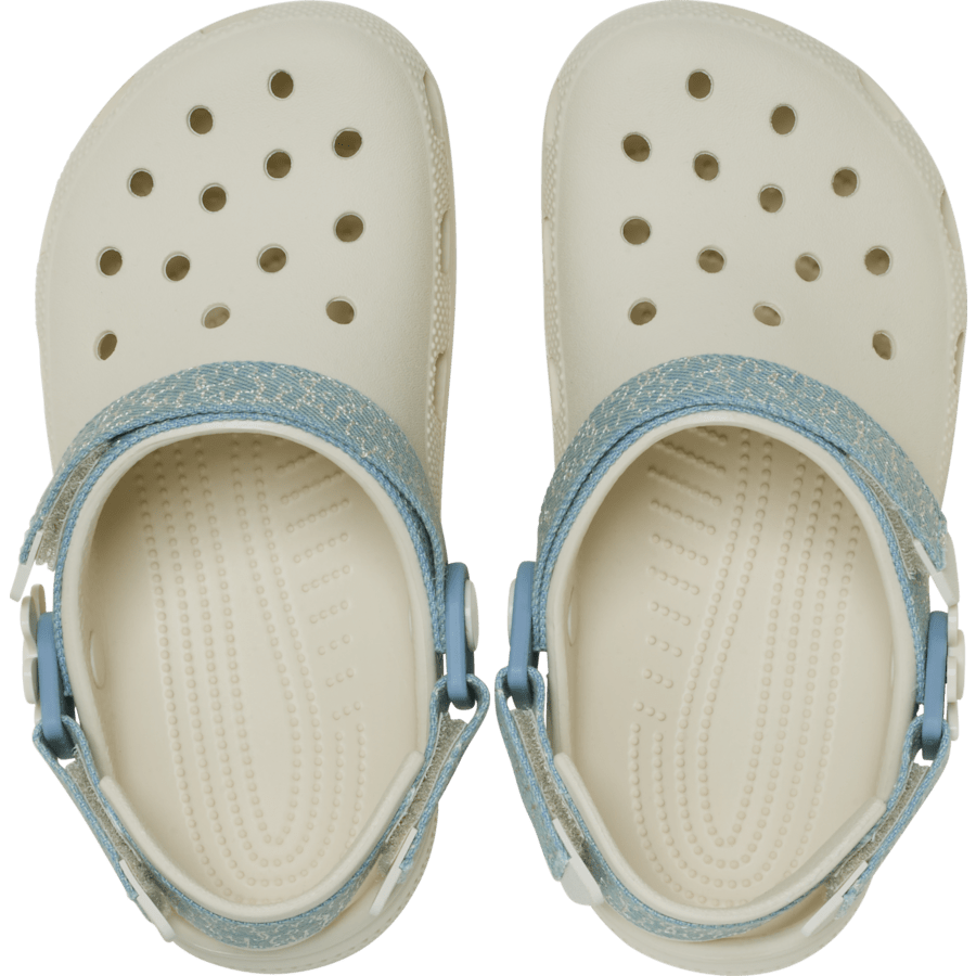 Kids’ Classic Denim Flower Adjustable Backstrap Clog - Image 3