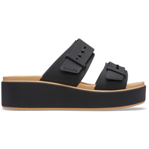 Brooklyn Buckle Low Wedge Matte Wrap Sandal