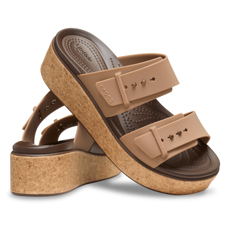 Brooklyn Buckle Low Wedge Cork Sandal - Image 8