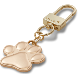 Dog Paw Bag Charm Gold