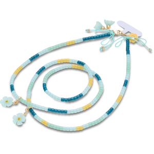 Floral and Pearl Crossbody Phone Chain