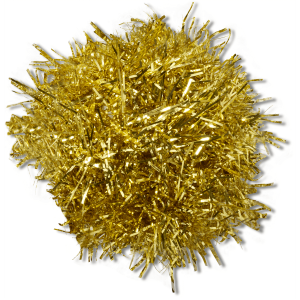 Gold Tinsel Pom